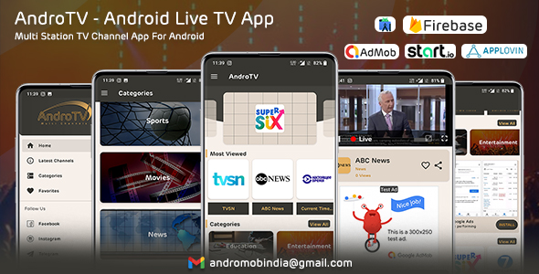AndroTV - Android Multiple TV Channels App (Live Streaming)