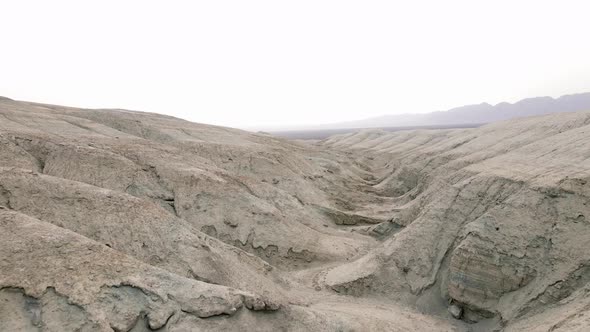 Drone Shot of Canyon Desert Mountains Aktau in Kazakhstan