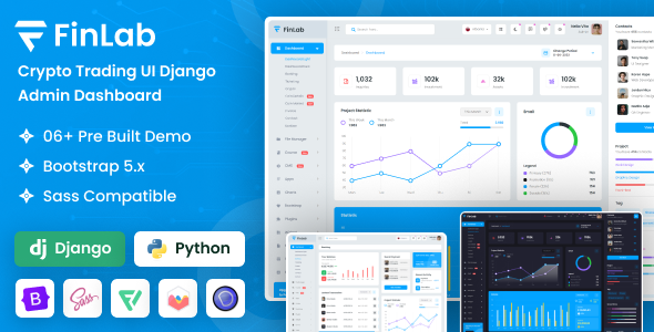FinLab Crypto Trading UI Django Admin Dashboard