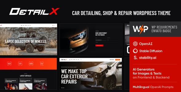 DetailX – Car Detailing, Shop & Repair Theme