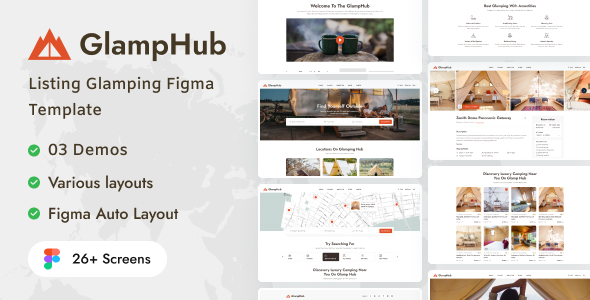 GlampHub - Listing Glamping Figma Template