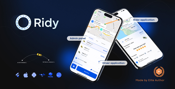 Ridy Taxi Applcation - Complete Taxi Solution with Admin Panel