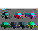 low poly cars - 3DOcean Item for Sale