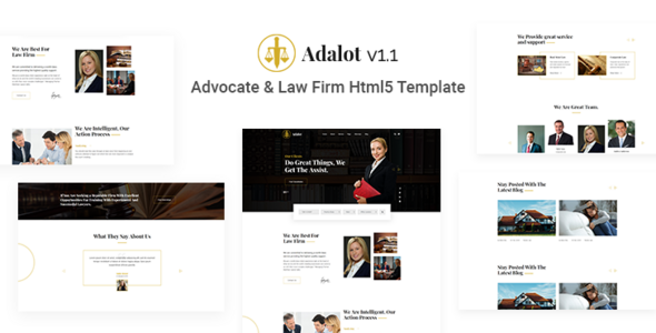 Adalot | Multipurpose Lawyer & Attorney Consulting Firm HTML5 Template