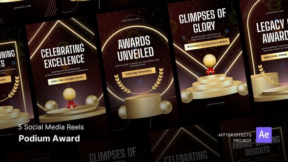 Social Media Reels - Podium Award After Effects Template