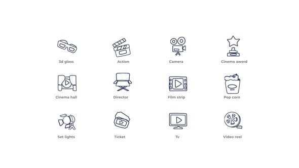 Cinema - Outline Icons alt