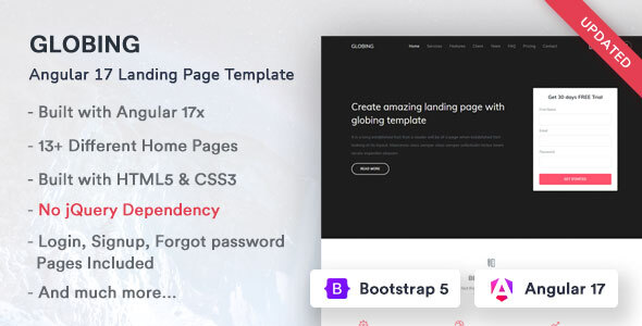 Angular Landing Page Website Templates | ThemeForest