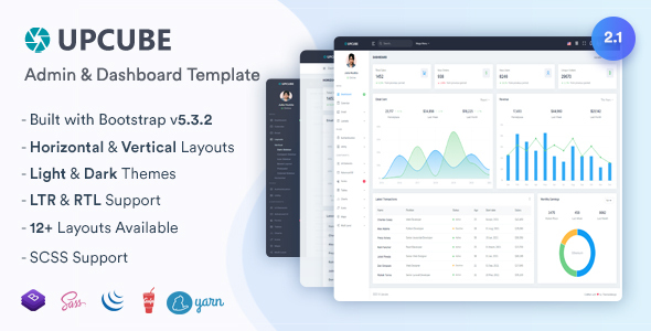 Upcube – Responsive Bootstrap Admin & Dashboard Template