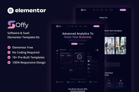 Soffy - Software & SaaS Elementor Template Kit