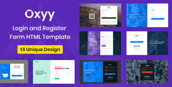 Oxyy - Login and Register Form HTML Templates
