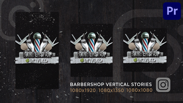 Barbershop Haircut Instagram Vertical Stories Posts