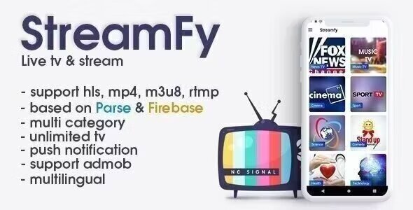 StreamFy - Live streaming tv (android)