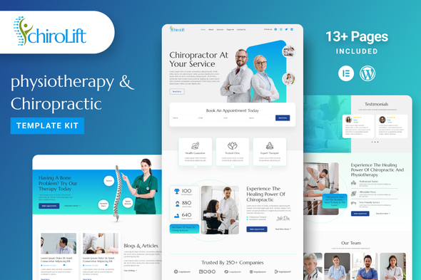 Chirolift - Physiotherapy & Chiropractic Elementor Template Kit
