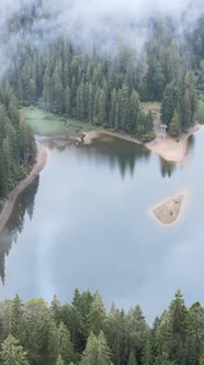 Vertical Video Mountain Lake Synevyr