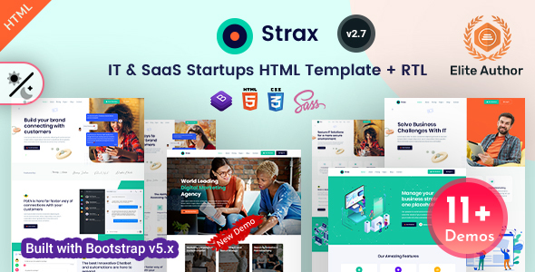 Strax - IT Services & SaaS Software Startup HTML Template