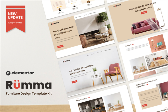 Rumma - Furniture Interior Elementor Template Kit