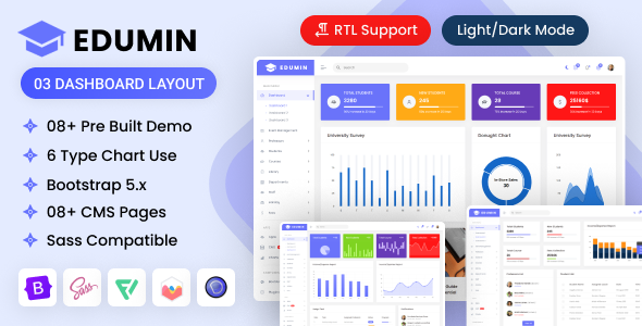 EduMin - Education Admin Dashboard Template
