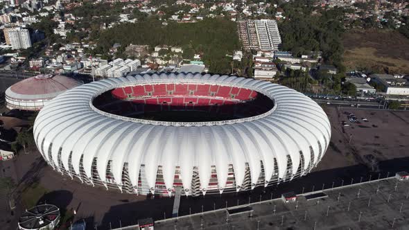 Sunset at Sports centre stadium at Porto Alegre Rio Grande do Sul Brazil.