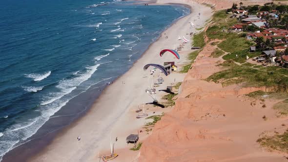 Northeast Brazil. Canoa Quebrada Beach at Ceara state.