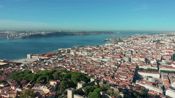 Aerial View. Portugal, Lisbon the Alfama Is Oldest District of Lisbon.