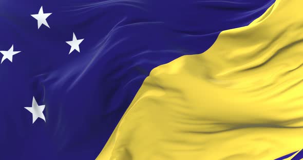 Flag of Tokelau Waving