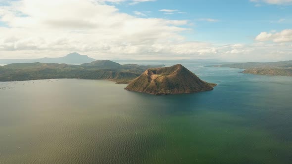 Landscape, Volcano, Mountains and Lake