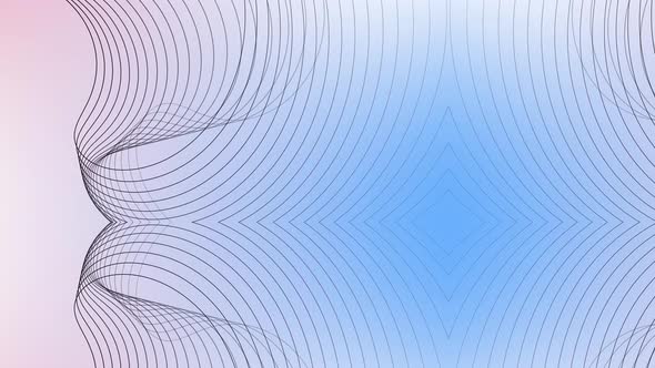 Geometric ribbon line morphing animation. Ribbon line geometric colorful line. Vd 759
