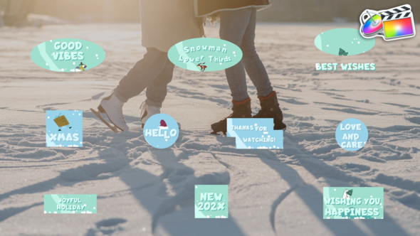 Snowman Lower Thirds | FCPX alt