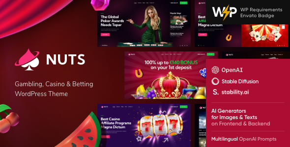 Nuts – Gambling, Casino & Betting WordPress Theme
