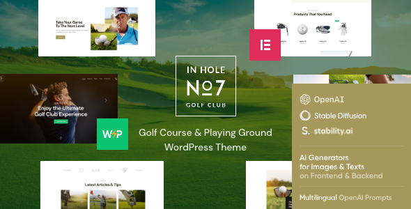 N7 | Golf Club & Course Sports & Events WordPress Theme