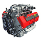 V8 Engine with Interior Parts - 3DOcean Item for Sale