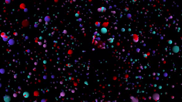 Abstract Colorful Circle Particles Video Animation