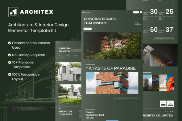 Architex - Architecture & Interior Design Elementor Template Kit