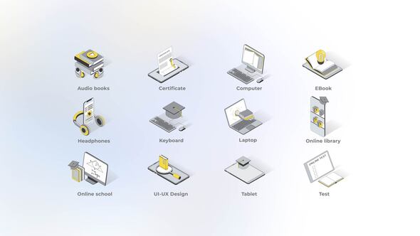 Education - Isometric Icons