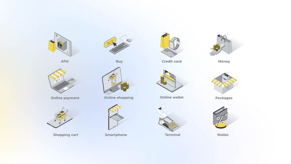 Shopping - Isometric Icons alt