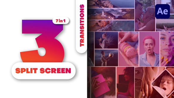 Multiscreen Transitions - 3 Split Screen alt