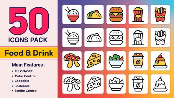 Dual Icons Pack - Food & Drink Icons