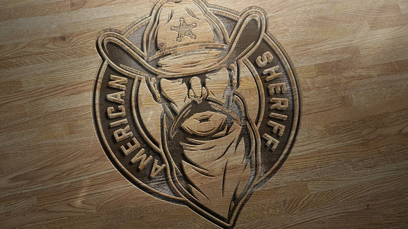 Woodcut Mockup Logo