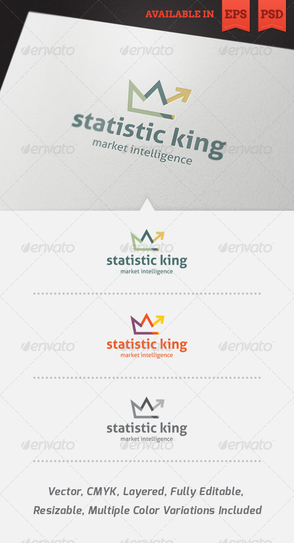 Statistic King Logo Template