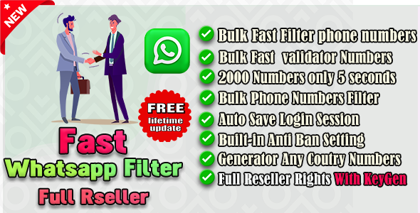 Super Fast Whatsapp Numbers Filter-Full Reseller