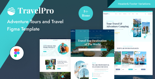 TravelPro - Adventure Tours and Travel Figma Template