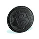 Black Bitcoin Logo 3D Model - 3DOcean Item for Sale