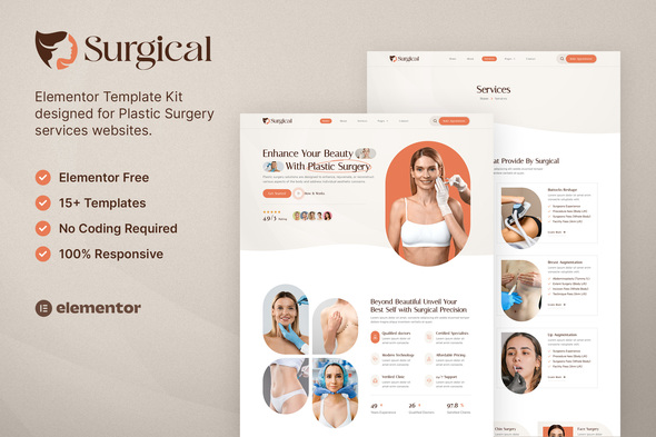 Surgical – Plastic Surgery Clinic Elementor Template Kit