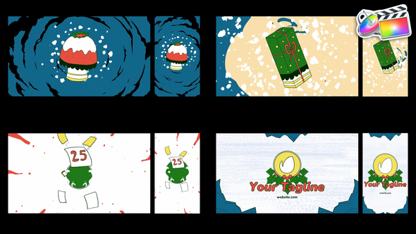 Christmas Morphing Logo for FCPX alt