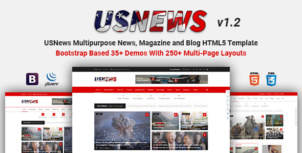 USNews | Multipurpose News, Magazine and Blog HTML5 Template