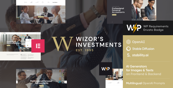 Wizor's | Investments & Business WordPress Theme