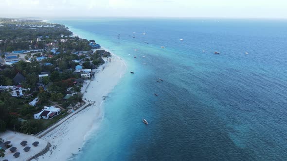 Indian Ocean Near the Coast of Zanzibar Island Tanzania Slow Motion