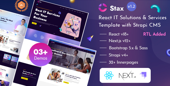 Stax - React Nextjs IT Services & Startup Template