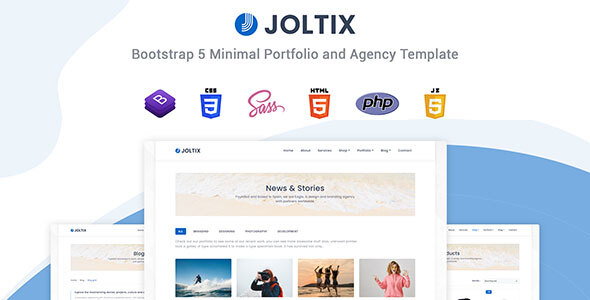 Joltix - Bootstrap 5 Minimal Portfolio and Agency Template