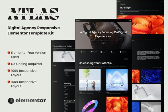 Atlas - Digital Agency Elementor Template Kit